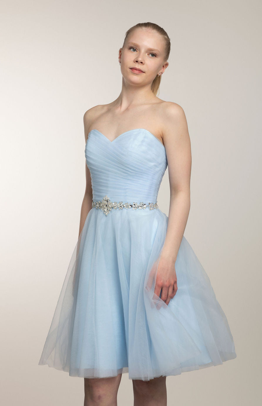 Juhlamekko H3082S-Pleats Iceblue