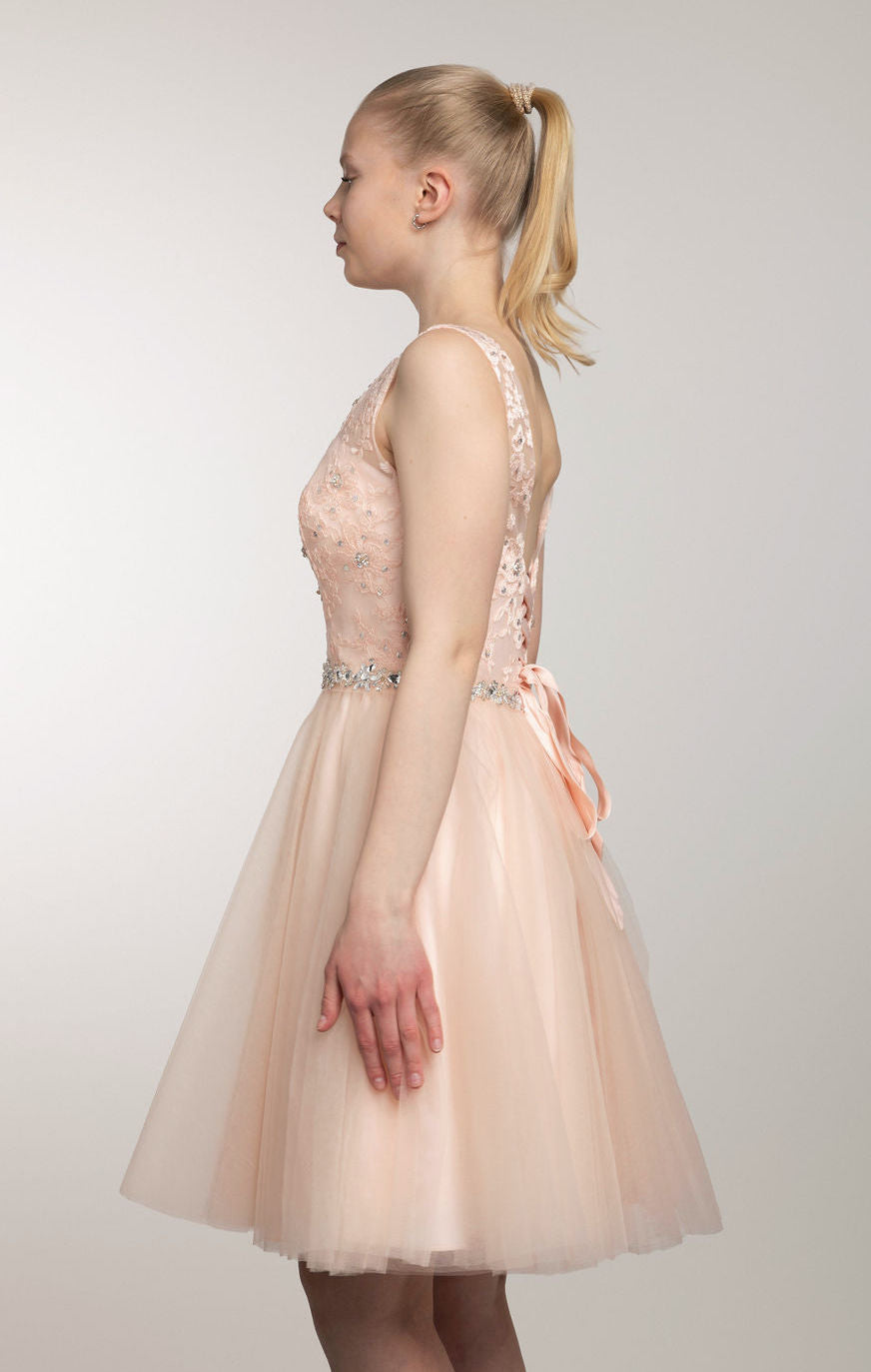 Juhlamekko H3208S-Tulle Blush