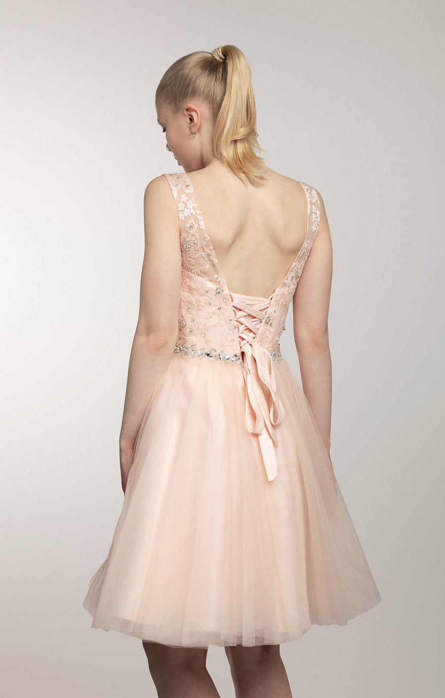 Juhlamekko H3208S-Tulle Blush