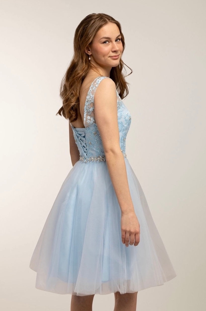 Juhlamekko H3208S-Tulle Iceblue