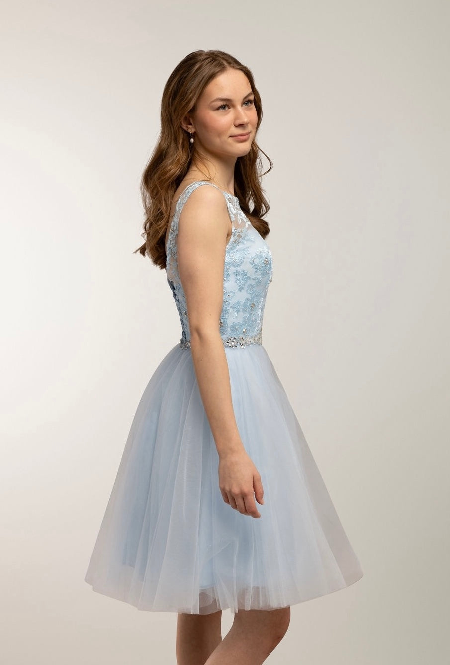 Juhlamekko H3208S-Tulle Iceblue