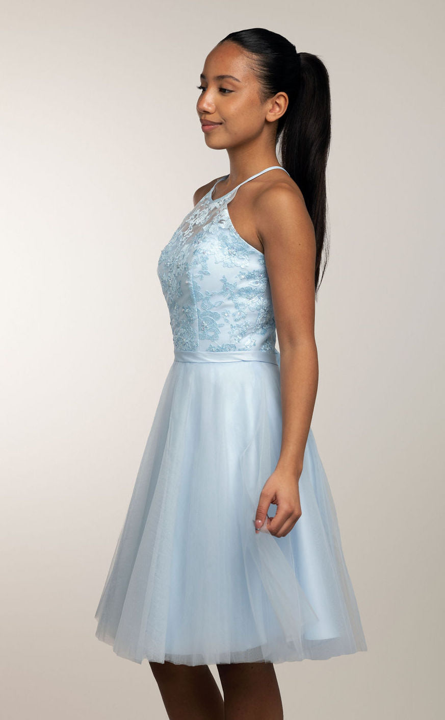 Juhlamekko H3258S-Tulle Iceblue