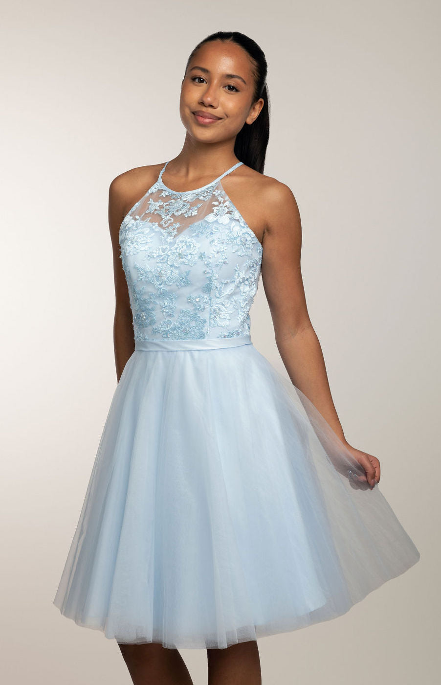 Juhlamekko H3258S-Tulle Iceblue