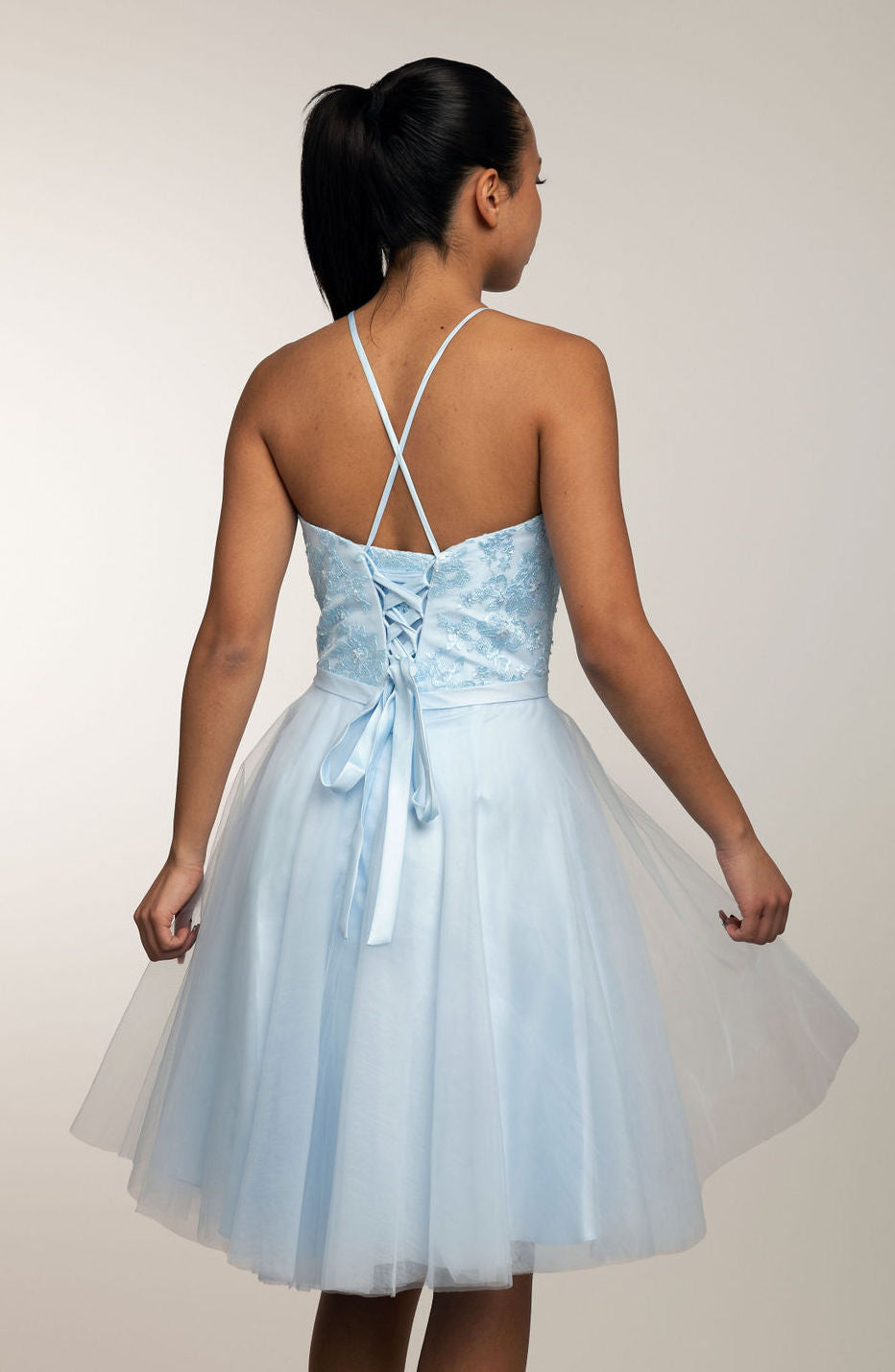 Juhlamekko H3258S-Tulle Iceblue