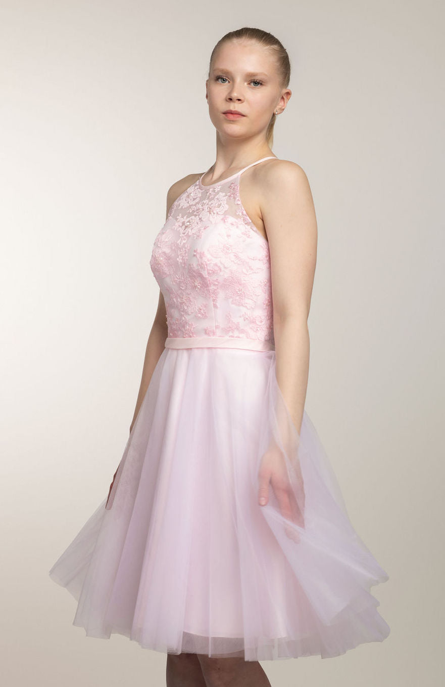 Juhlamekko H3258S-Tulle Pink