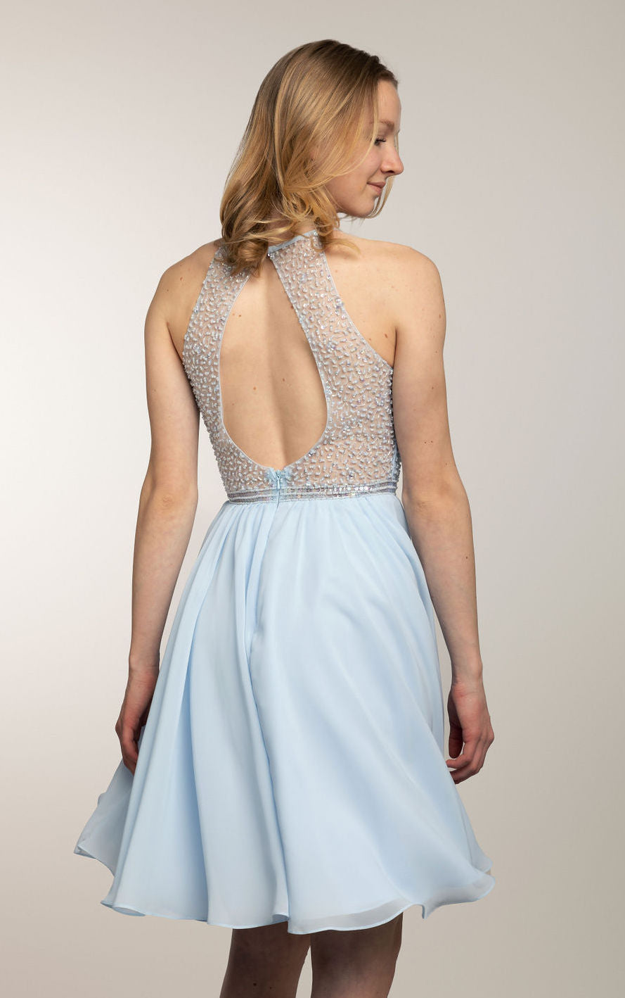 Juhlamekko H3491S-Chiffon Iceblue