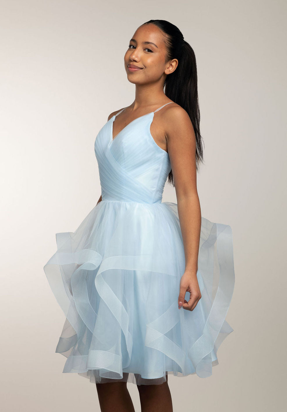 Juhlamekko H4170S-Tulle Iceblue