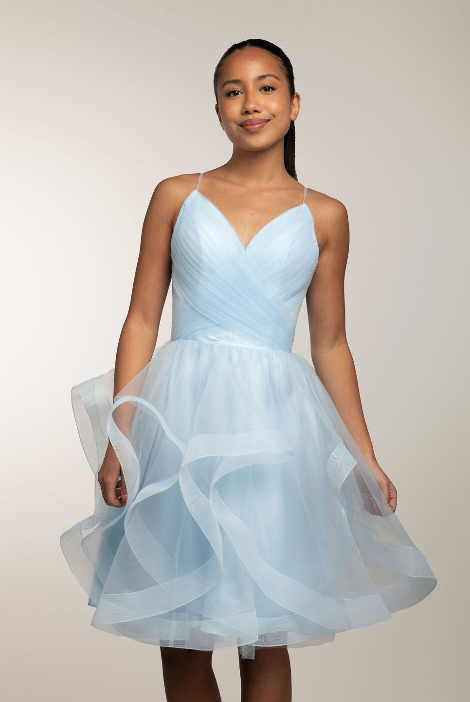 Juhlamekko H4170S-Tulle Iceblue