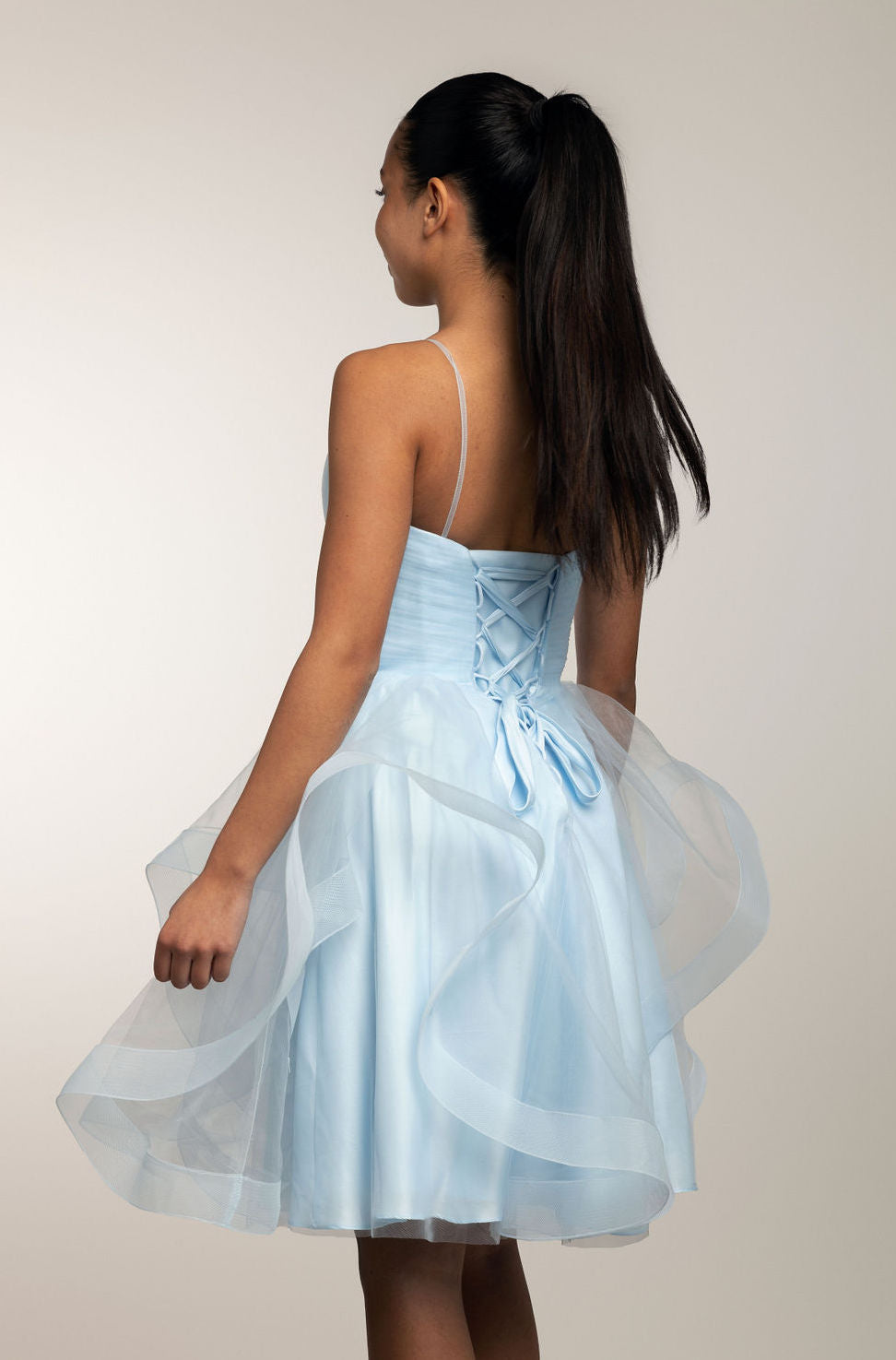 Juhlamekko H4170S-Tulle Iceblue