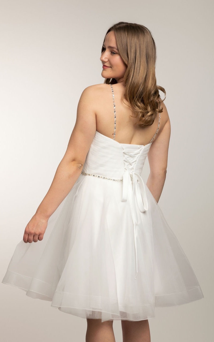 Juhlamekko H4171S-Tulle Ivory