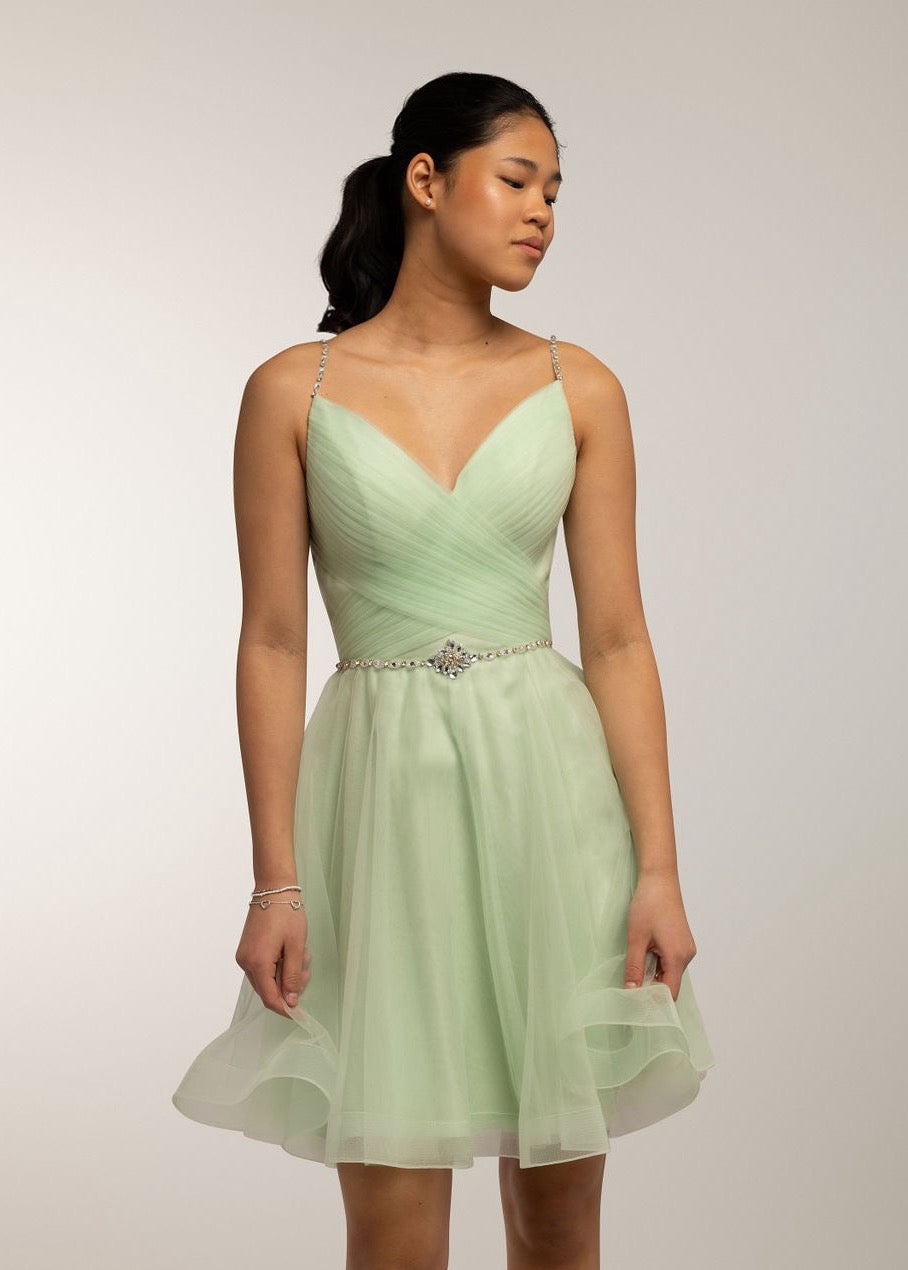 Juhlamekko H4171S-Tulle Lightgreen