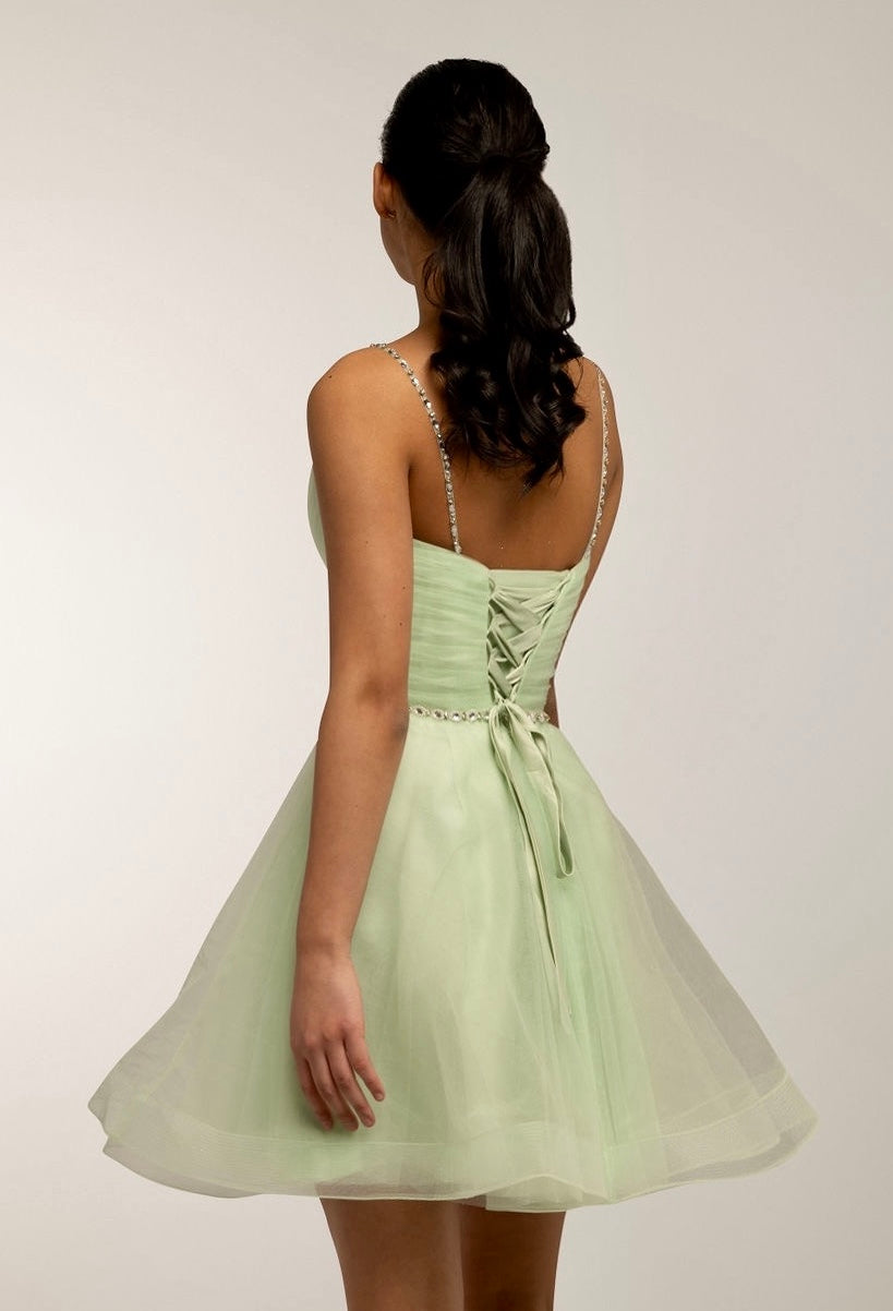 Juhlamekko H4171S-Tulle Lightgreen