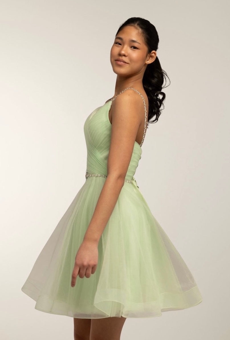 Juhlamekko H4171S-Tulle Lightgreen