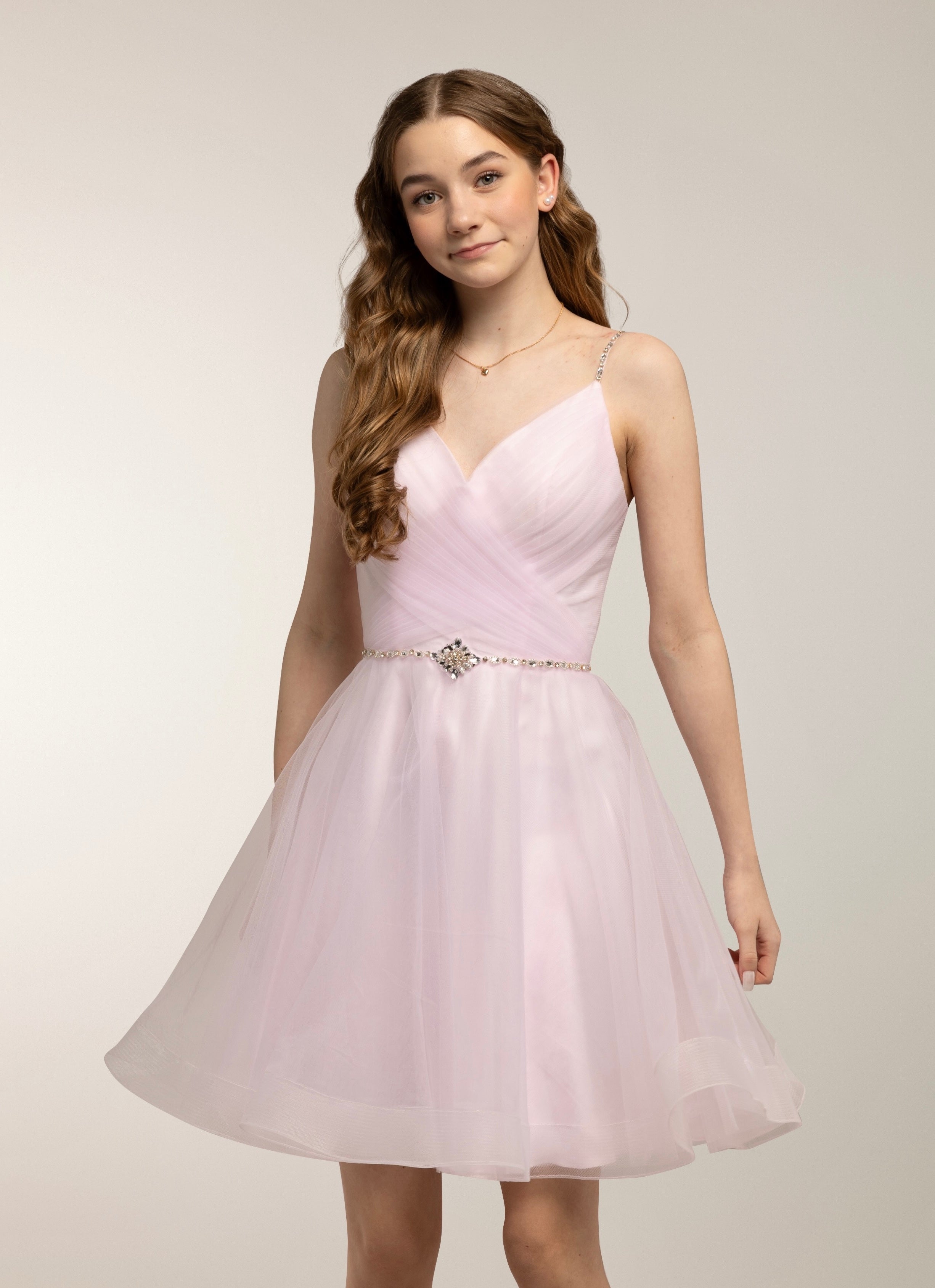 Juhlamekko H4171S-Tulle Pink