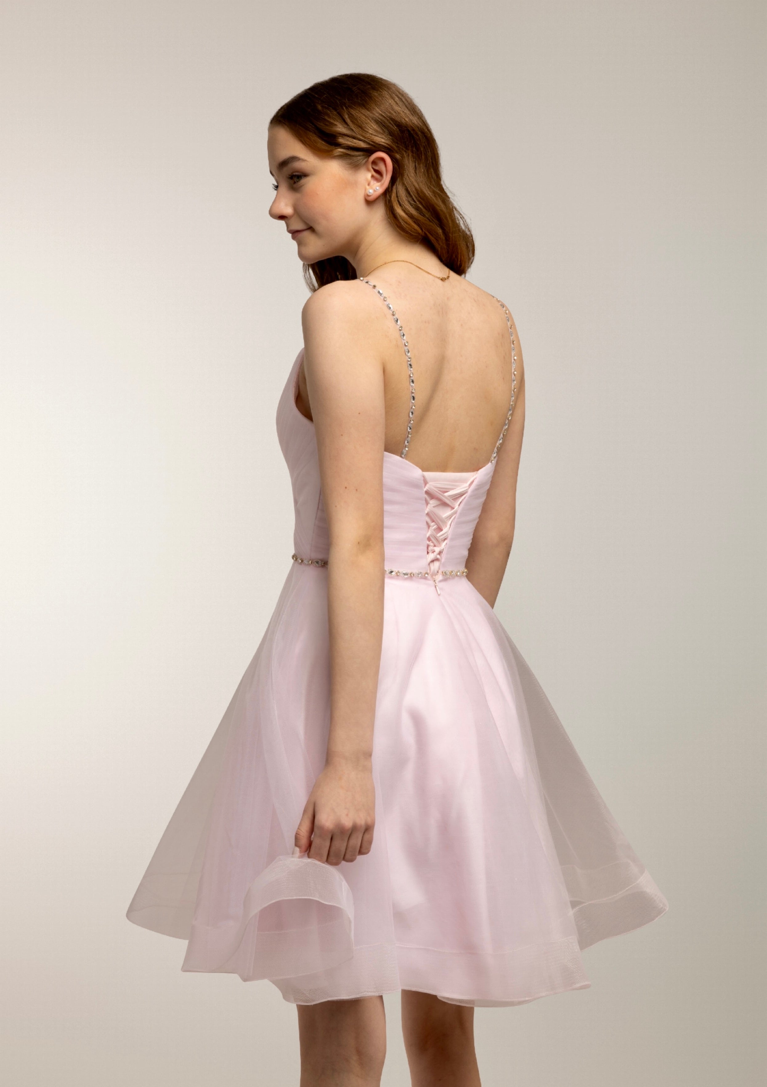 Juhlamekko H4171S-Tulle Pink