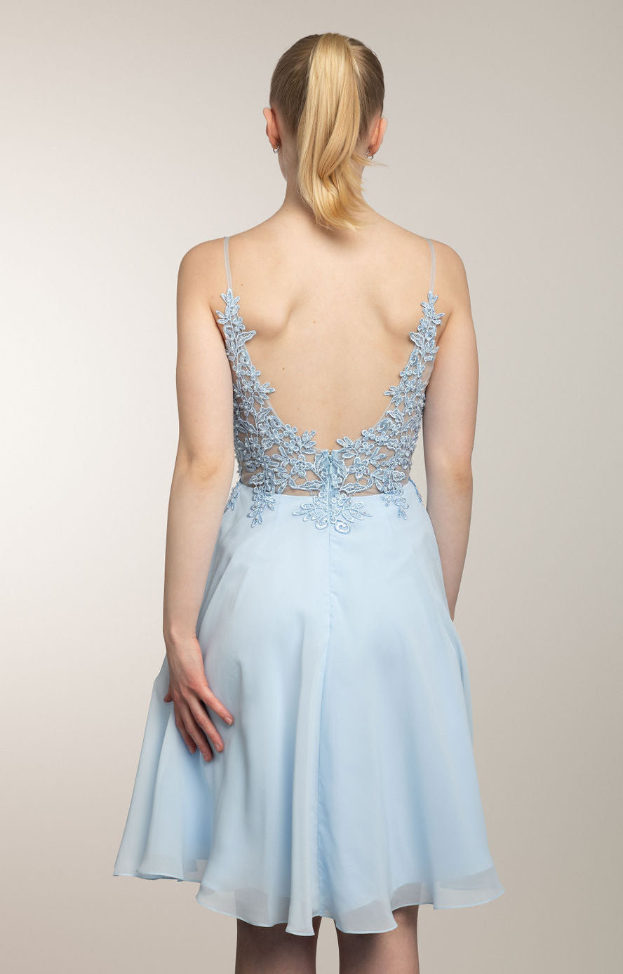 Juhlamekko H4261S-Chiffon Iceblue