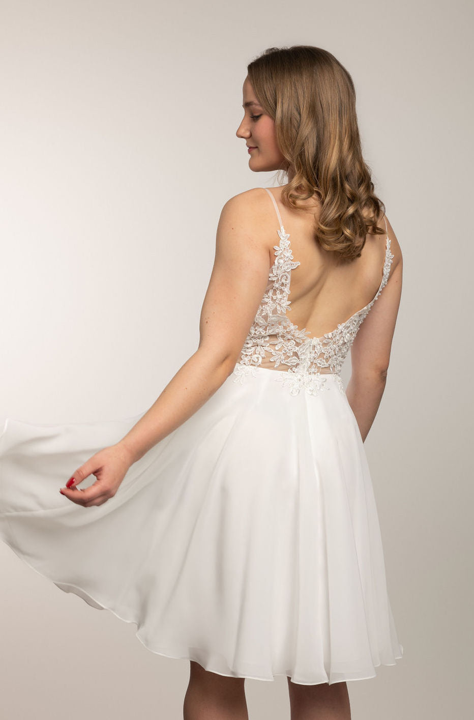 Juhlamekko H4261S-Chiffon Ivory