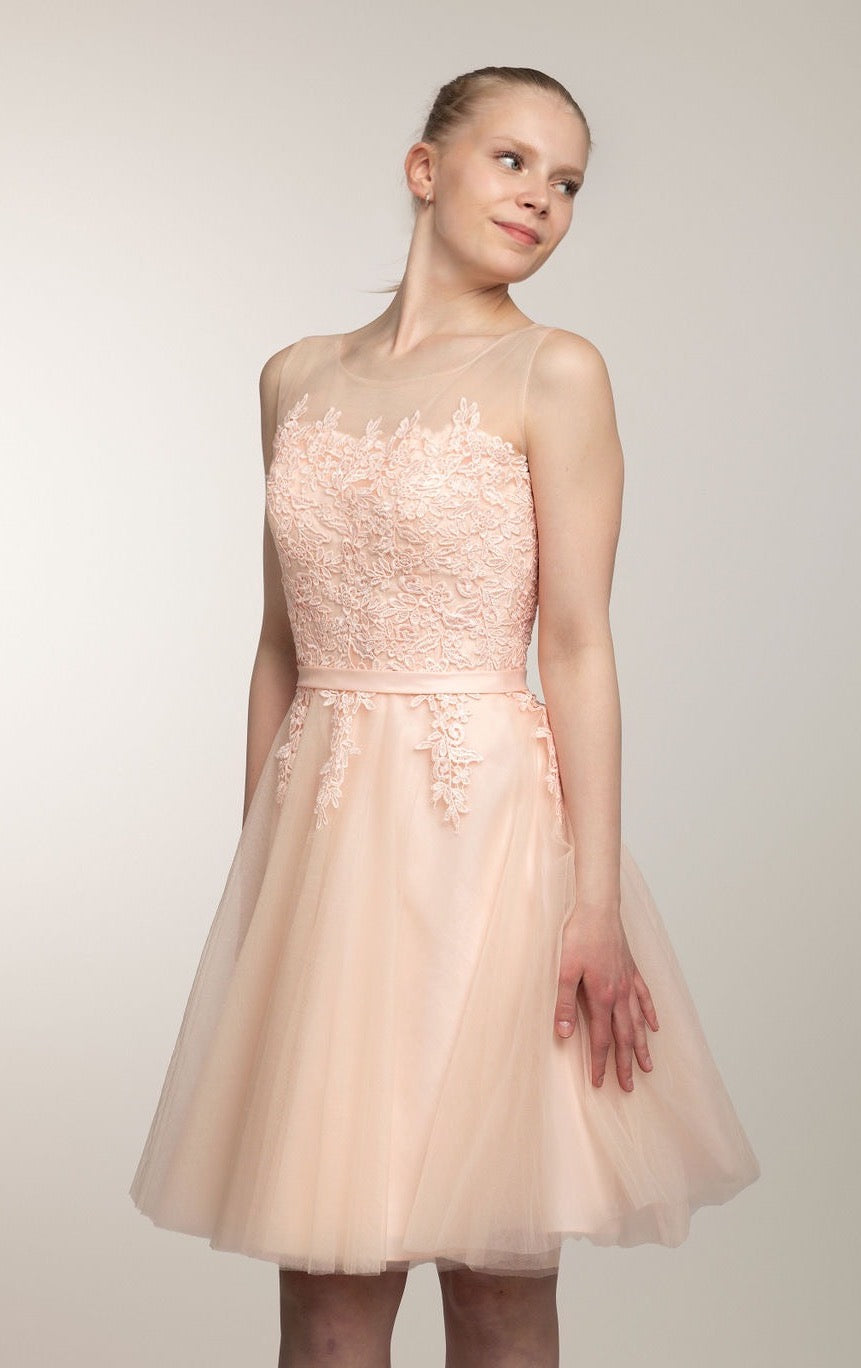 Juhlamekko H4292S-Tulle Blush