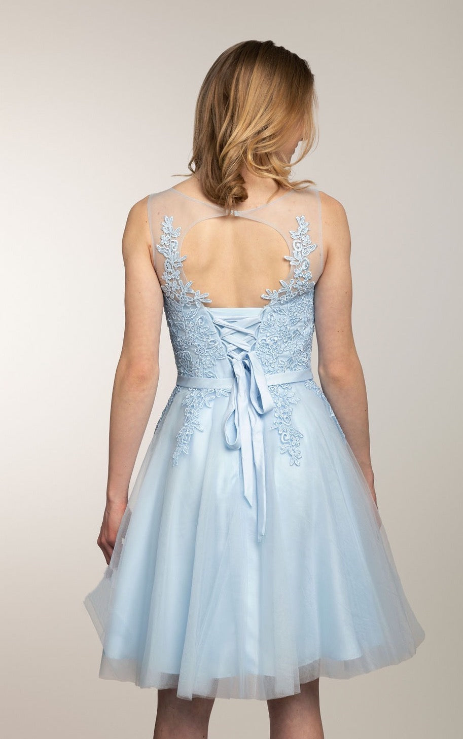 Juhlamekko H4292S-Tulle Iceblue