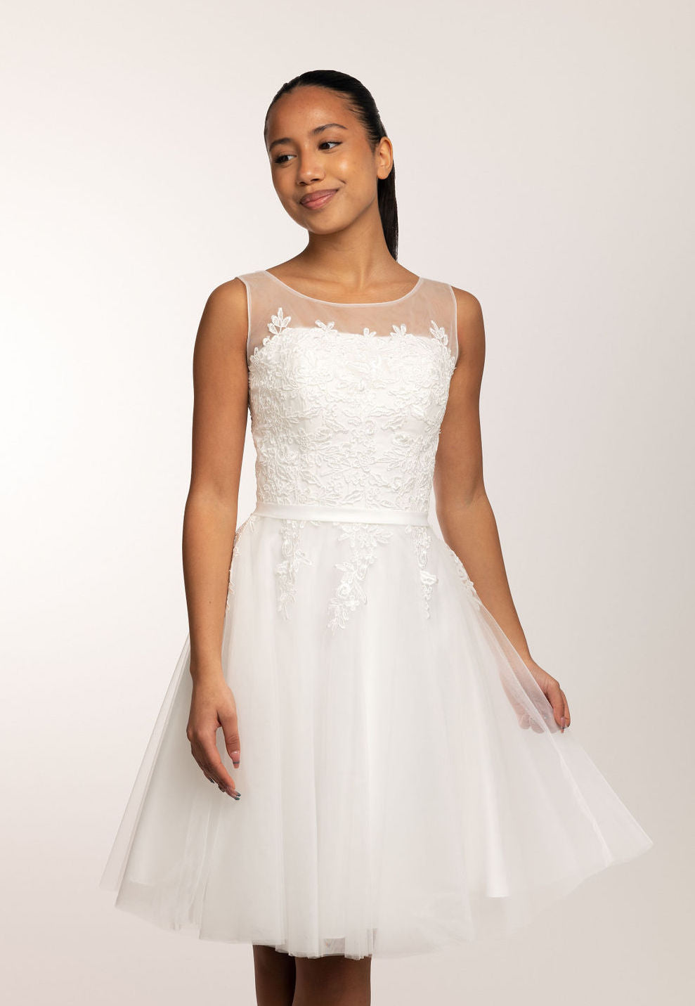 Juhlamekko H4292S-Tulle Ivory