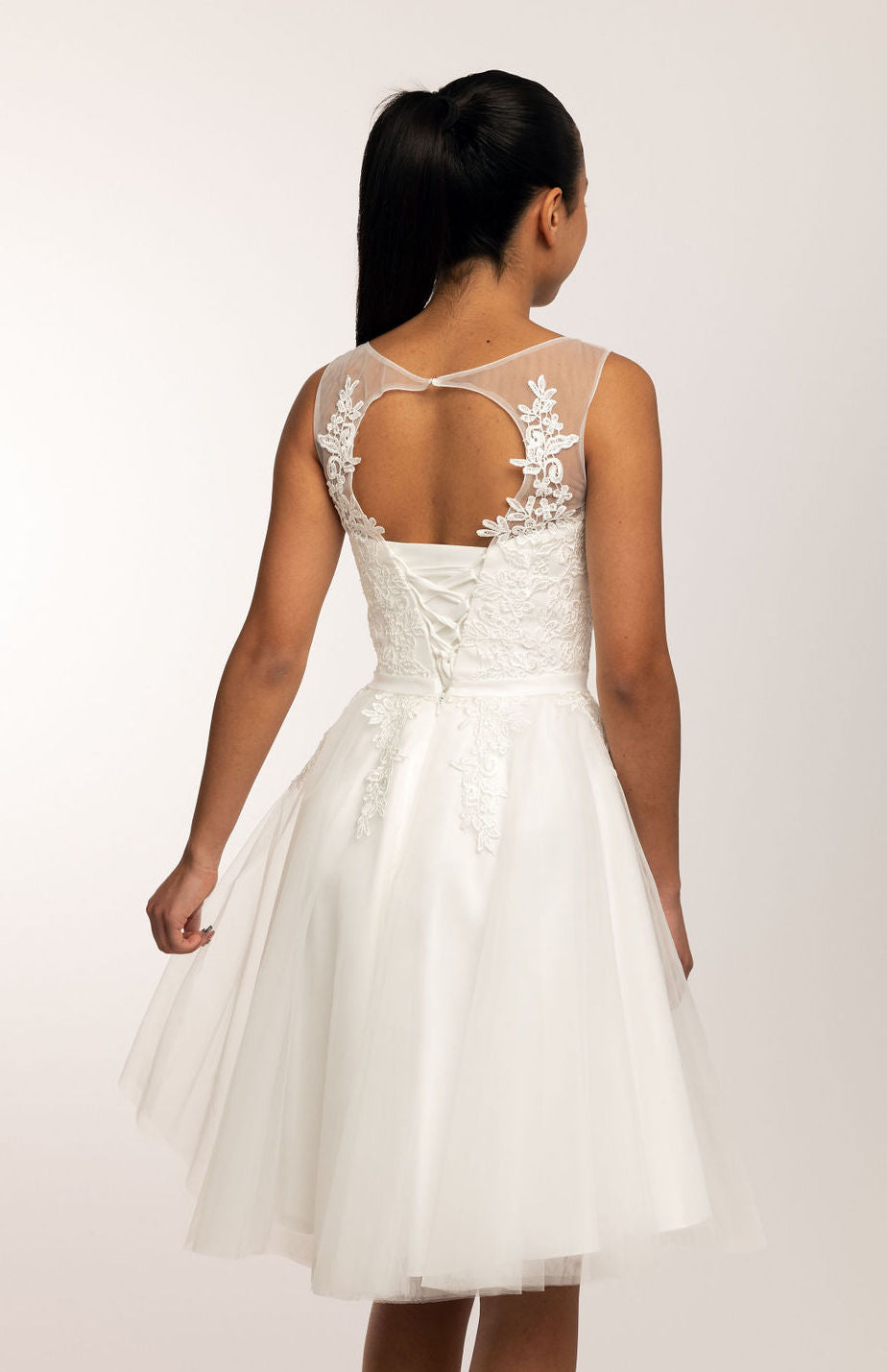 Juhlamekko H4292S-Tulle Ivory