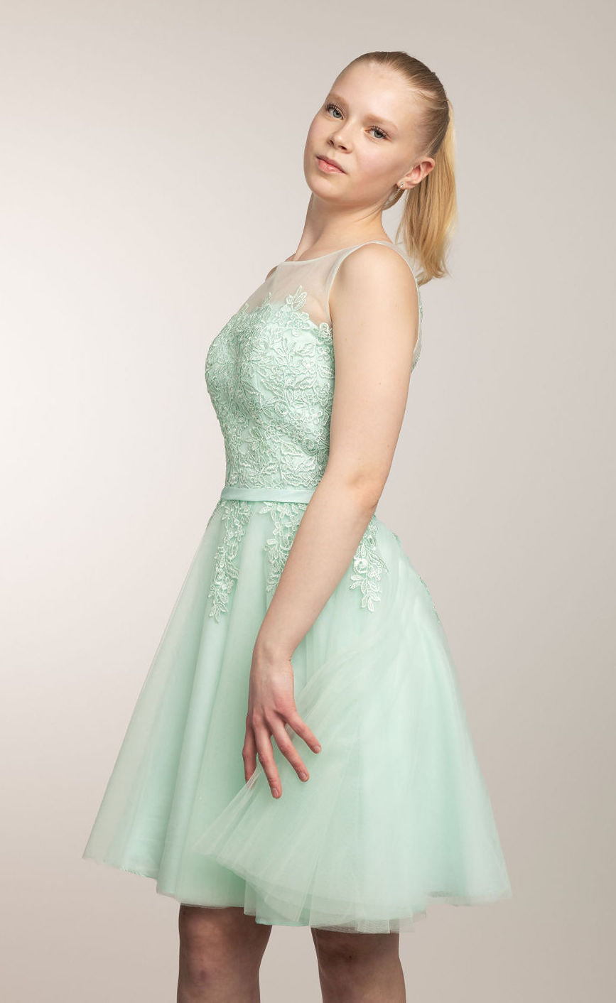 Juhlamekko H4292S-Tulle Mint