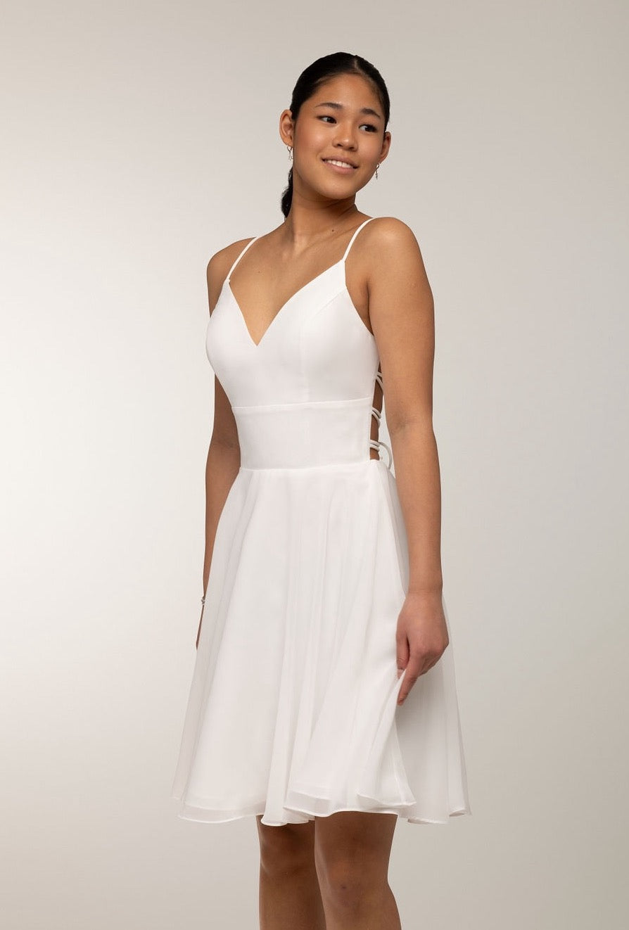 Juhlamekko H4370Ss-Chiffon Ivory