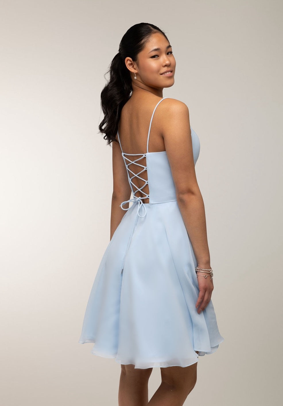 Juhlamekko H4442S-Chiffon Iceblue