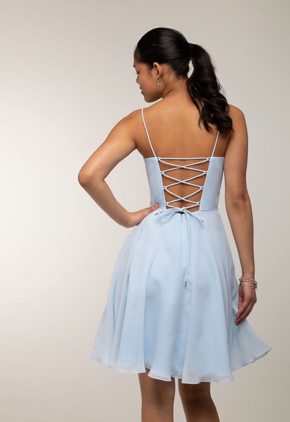 Juhlamekko H4442S-Chiffon Iceblue