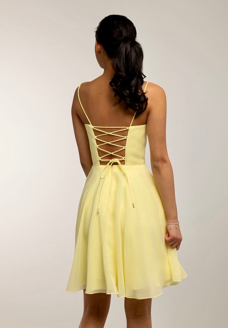 Juhlamekko H4442S-Chiffon Yellow