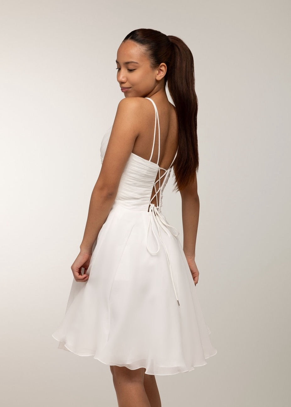 Juhlamekko H4498S-Chiffon Ivory