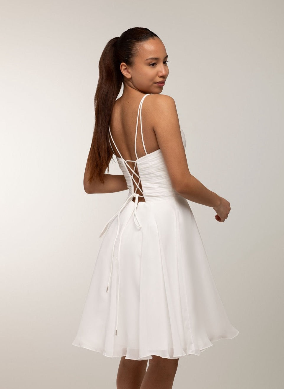 Juhlamekko H4498S-Chiffon Ivory