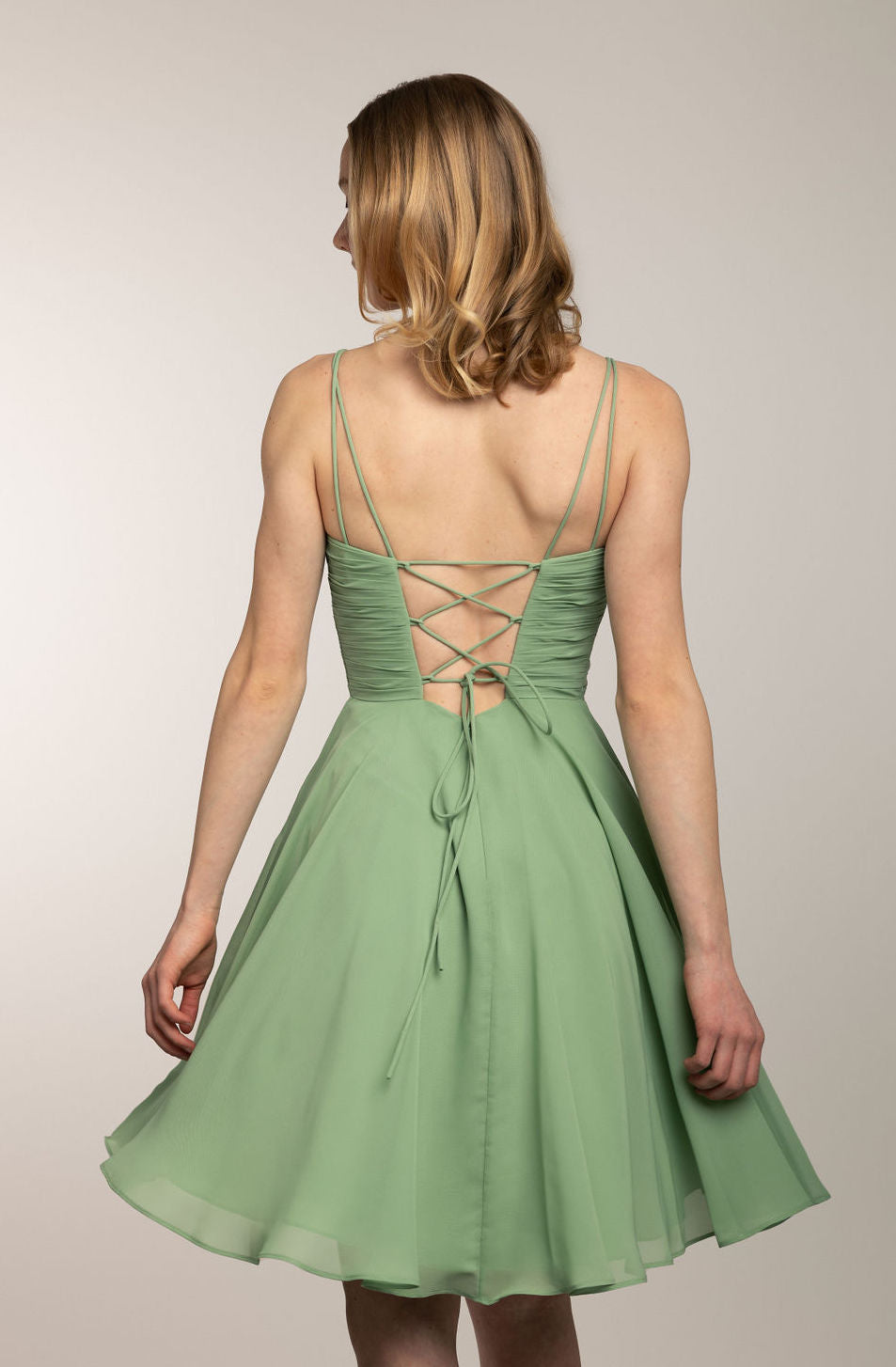 Juhlamekko H4498S-Chiffon Olive