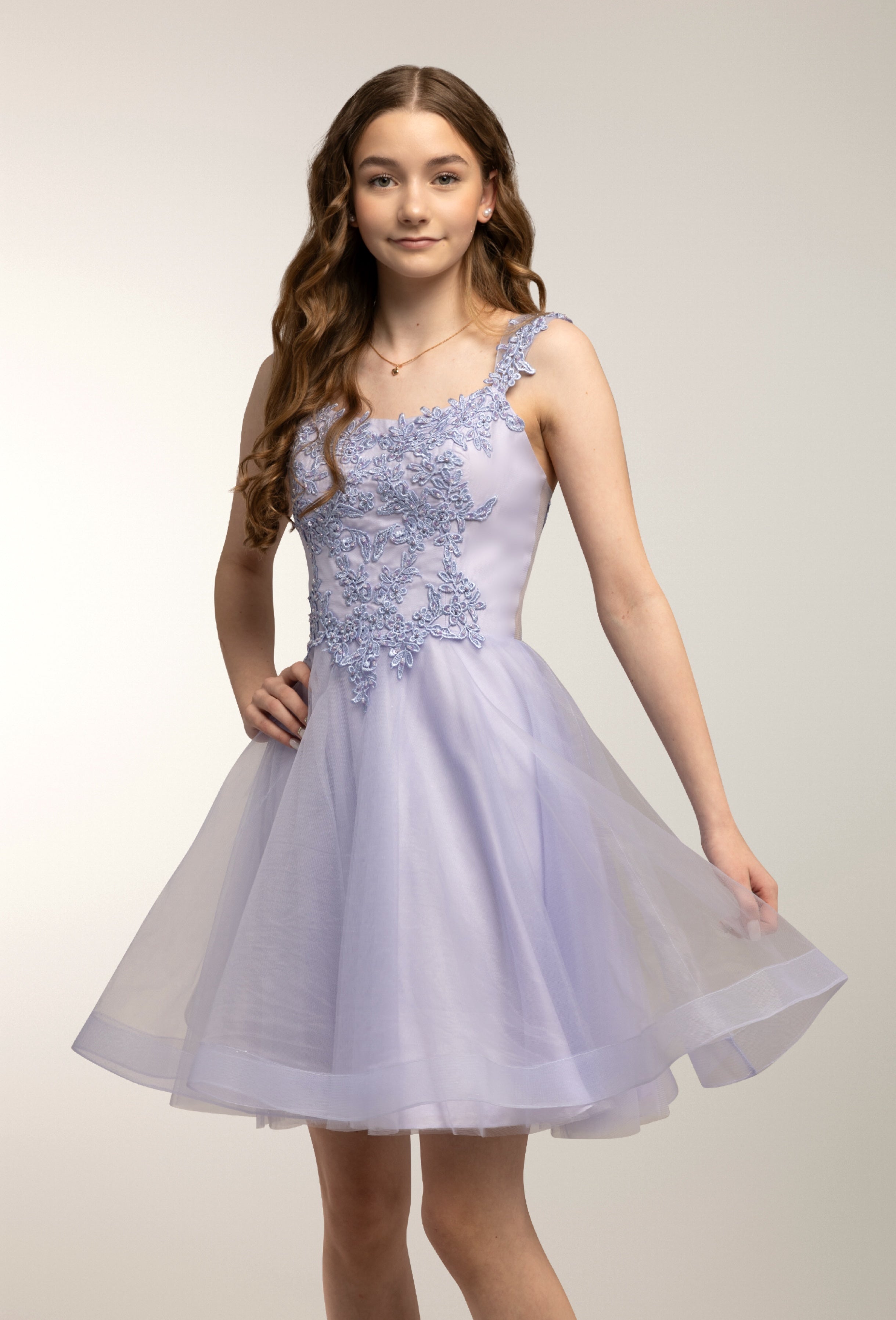 Juhlamekko H4607S-Tulle Violet