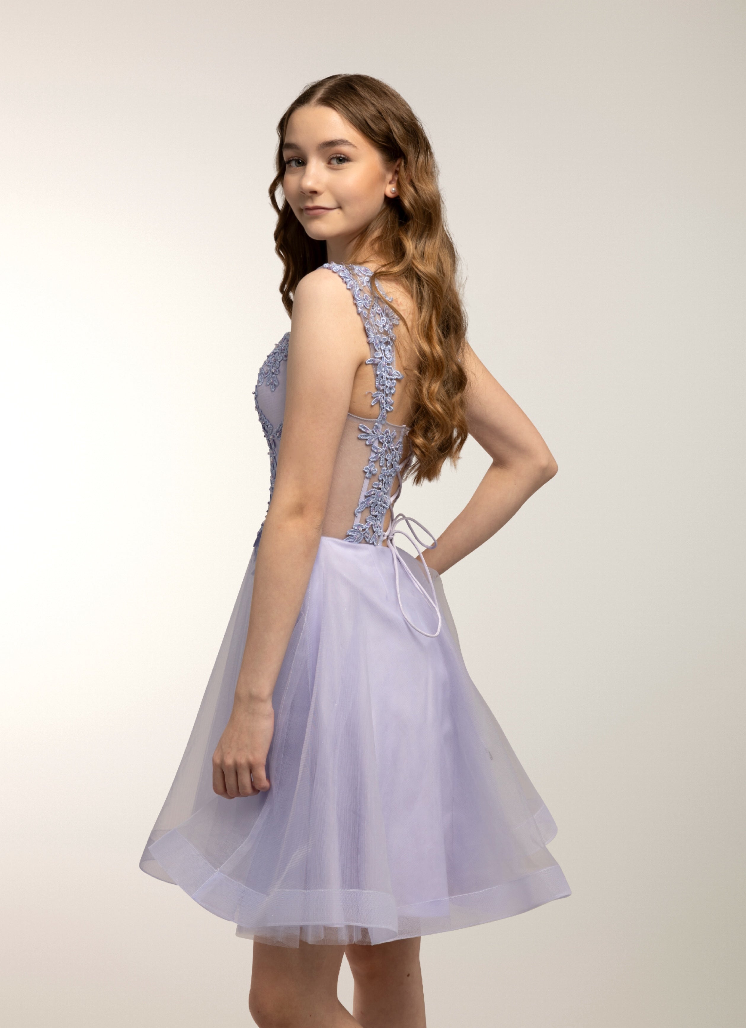 Juhlamekko H4607S-Tulle Violet