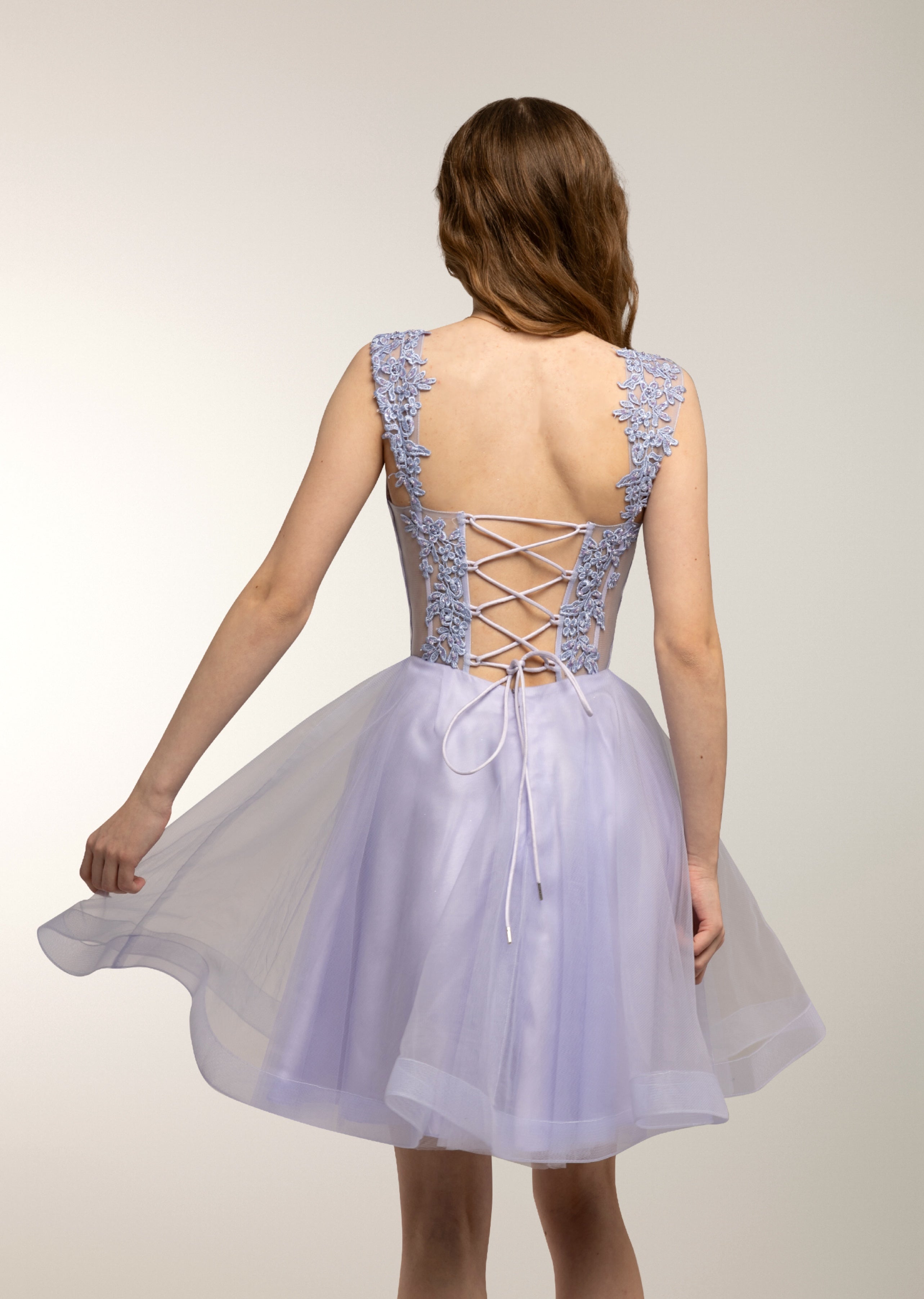 Juhlamekko H4607S-Tulle Violet