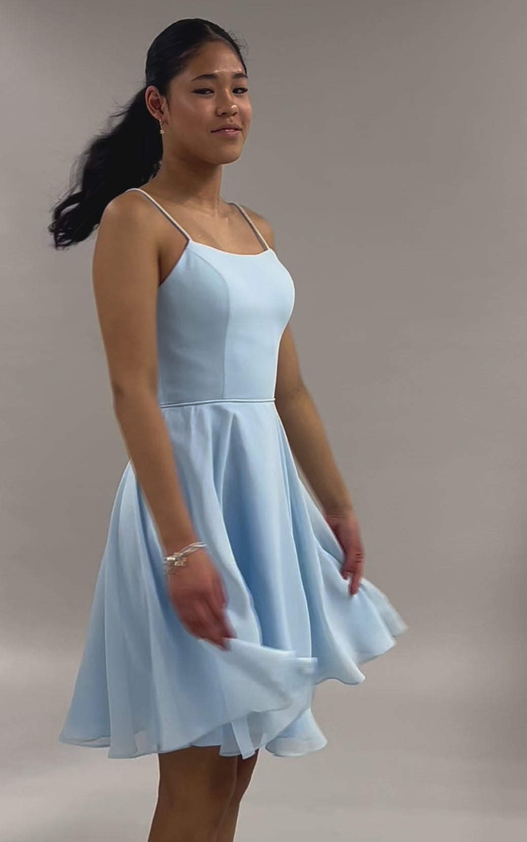 Juhlamekko H4442S-Chiffon Iceblue